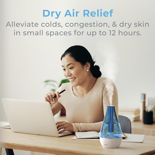 Pure Enrichment MistAire Studio Ultrasonic Cool Mist Humidifier - Small & Compact - For Offices & Small Spaces - Auto Sh