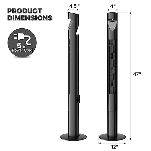 Mollie Oscillating Quiet Tower Fan with Remote Control for Home Office and Living Room  
Mollie Quiet Portable Oscillati