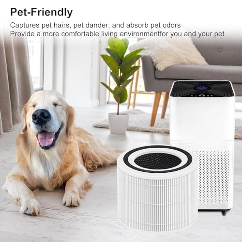 Core 300s Filter for LEVOIT VortexAir Air Purifier, 2 Pack White, Compatible with Core 300 and Core 300S, 3-in-1 Hepa Fi