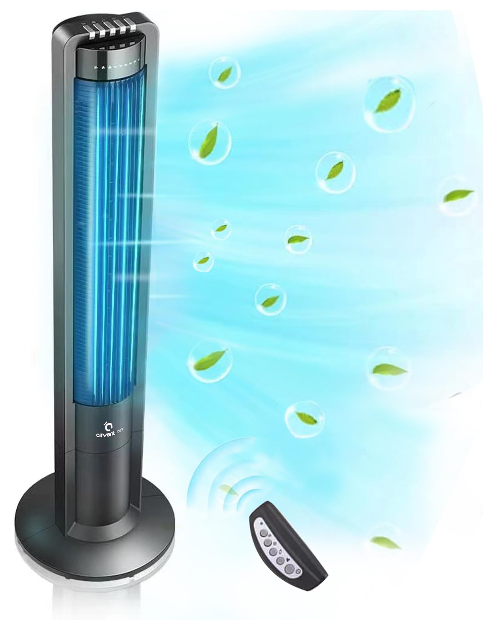 Modern Tower Fan X01A Black for Bedroom